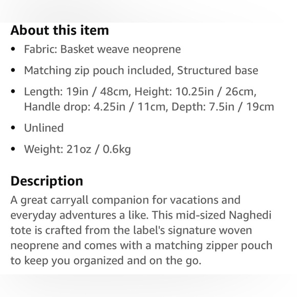 Naghedi Women's St. Barths Medium Tote - Picture 10 of 10